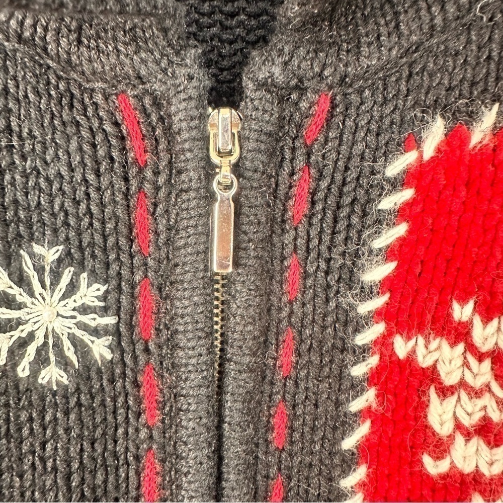Women’s vintage Christmas cardigan zippered Christmas sweater stretchy g… - Picture 8 of 10